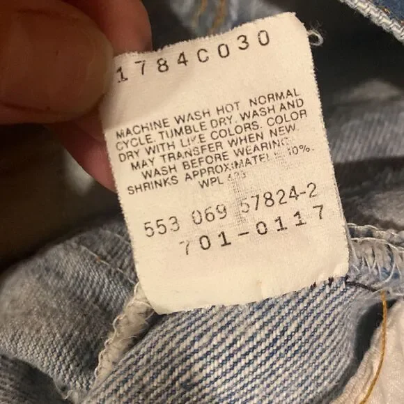 Levi’s 701 Jeans Vintage Y2K USA Student Button Fly Bleach Washed 29x32 Mom